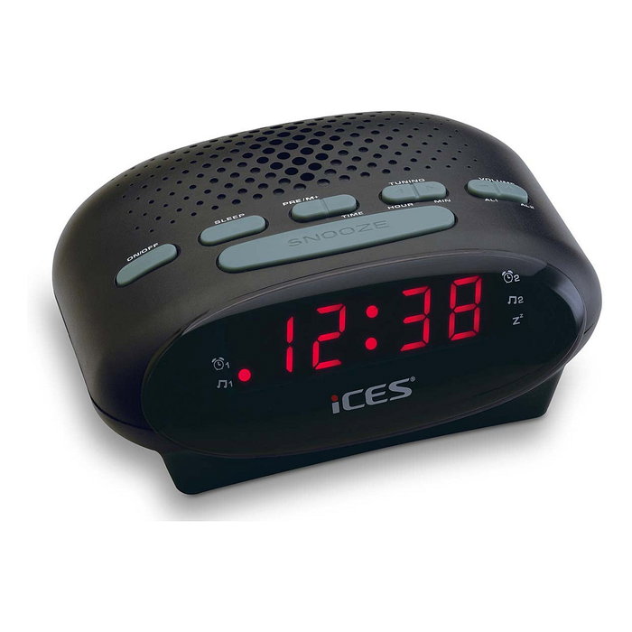 Lenco ICR-210 Radio Reloj Despertador FM Uhrenradio Negro