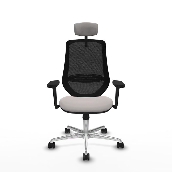 PIQUERAS Y CRESPO Silla de oficina Mardos con mecanismo Sincro, Blanco/Negro