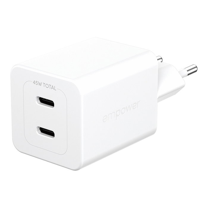 PanzerGlass Cargador Turbo 45W con 2 puertos USB-C Blanco PanzerGlass Cargador Turbo 45W con 2 puertos USB-C Blanco