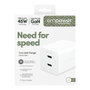 PanzerGlass Cargador Turbo 45W con 2 puertos USB-C Blanco