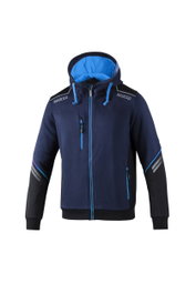 Sparco Sudadera Técnica con Capucha y Cremallera Azul Marino Talla M