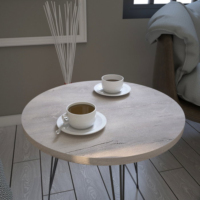 Hanah Home Mesa Auxiliar Sea Oak, Tablero de Partículas Recubierto de Melamina, Roble Marino, 40x44x40 cm Hanah Home Mesa Auxiliar Sea Oak, Tablero de Partículas Recubierto de Melamina, Roble Marino, 40x44x40 cm