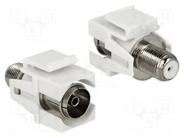 DeLOCK 86334 Módulo Keystone IEC a F Blanco
