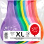 Party Time Globos de Látex XL Happy Birthday, 10 Unidades, 30.5 cm, Colores Surtidos para Fiesta