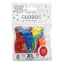 Party Time Globos de Látex XL Happy Birthday, 10 Unidades, 30.5 cm, Colores Surtidos para Fiesta
