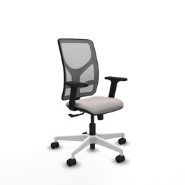 PIQUERAS Y CRESPO Silla de oficina Motilla con mecanismo Sincro, Blanco y Gris