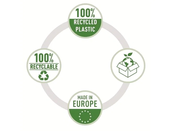 Esselte Funda multitaladro Din A4+ de polipropileno reciclado
