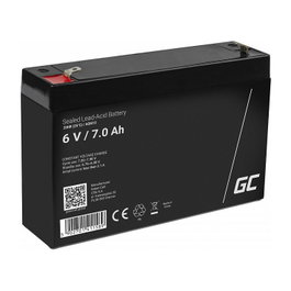Green Cell Batería Sellada AGM 6V 7Ah 7000mAh VRLA Negro