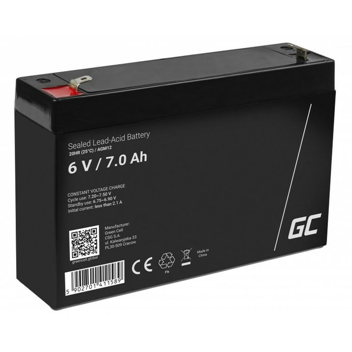 Green Cell AGM12 Batería Recargable Industrial 6 V 7000 mAh