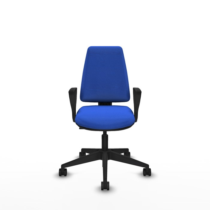 PIQUERAS Y CRESPO Silla de oficina Elche Azul con Brazos Fijos PIQUERAS Y CRESPO Silla de oficina Elche Azul con Brazos Fijos
