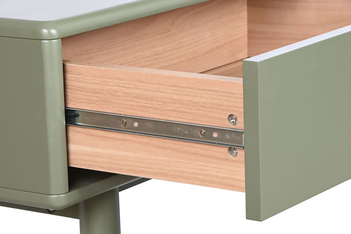 DKD Home Decor Mesa Centro Urban Verde 120 x 60 x 40 cm con 2 Cajones