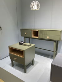 DKD Home Decor Mesa Centro Urban Verde 120 x 60 x 40 cm con 2 Cajones