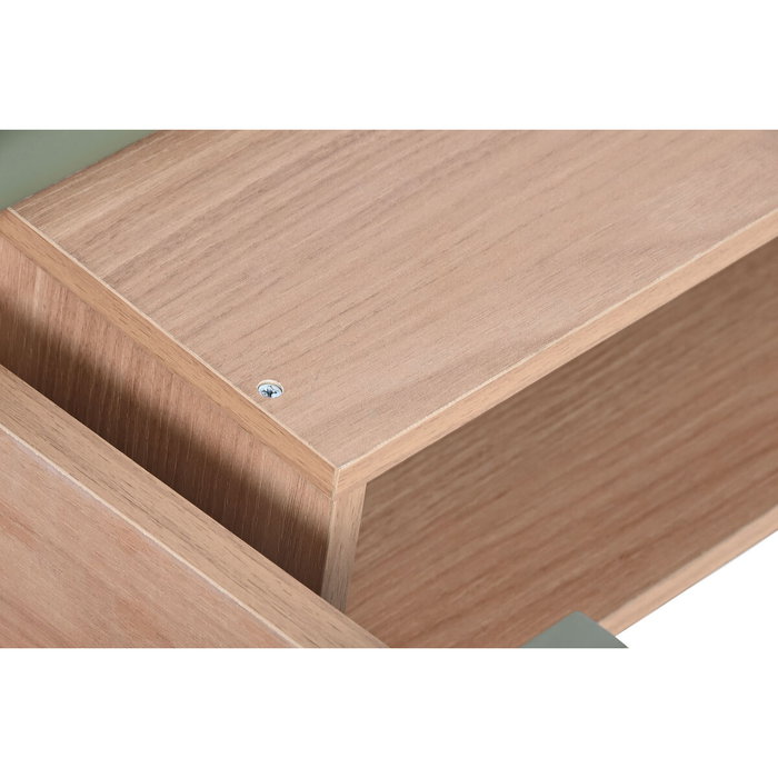 DKD Home Decor Mesa de Centro Verde con 2 Cajones