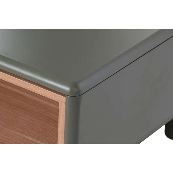DKD Home Decor Mesa de Centro Verde con 2 Cajones
