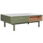 DKD Home Decor Mesa de Centro Verde con 2 Cajones