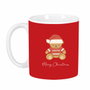 Safta Taza Grande Osito Rojo Felices Fiestas de Cerámica