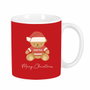Safta Taza Grande Osito Rojo Felices Fiestas de Cerámica