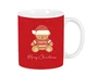 Safta Taza Grande Osito Rojo Felices Fiestas de Cerámica