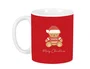 Safta Taza Grande Osito Rojo Felices Fiestas de Cerámica