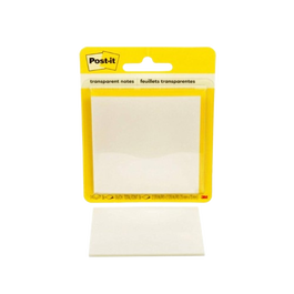 Post-It 600-TRSPT Pack 36 Hojas Notas Transparentes 73x73mm Autoadhesivas
