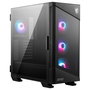 MSI MPG VELOX 100R Torre ATX Midi para Gaming, Negro, con Ventana Lateral y 4 Ventiladores ARGB (3x 120 mm Frontal, 1x 120 mm Trasero)