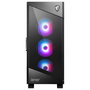 MSI MPG VELOX 100R Torre ATX Midi para Gaming, Negro, con Ventana Lateral y 4 Ventiladores ARGB (3x 120 mm Frontal, 1x 120 mm Trasero)