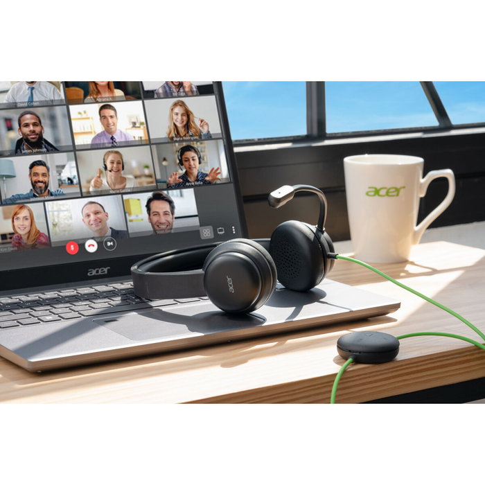 Acer AHW250 Auriculares Negro con Conexión USB-A y Sonido Estéreo