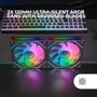 Mars Gaming MF-3DPROX2R Kit de 2 Ventiladores ARGB 120mm Negro