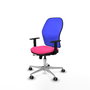 PIQUERAS Y CRESPO Silla de oficina Jorquera con mecanismo Sincro/Traslack, Rosa y Azul