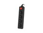 Lanberg Regleta de extensión 4x PL con interruptor, 1,5m, negra