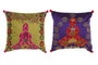 DKD Home Decor Cojines de Yoga Bordados Multicolor