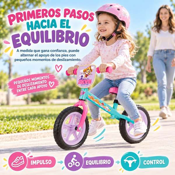 JugaToys Bicicleta sin pedales 12 pulgadas Skye y Everest JugaToys Bicicleta sin pedales 12 pulgadas Skye y Everest