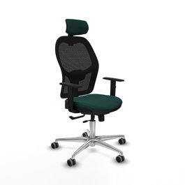 PIQUERAS Y CRESPO Silla de oficina Jorquera con mecanismo Sincro/Traslack Verde botella