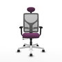 PIQUERAS Y CRESPO Silla de oficina Motilla con mecanismo Sincro/Traslack, Morado y Gris