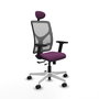 PIQUERAS Y CRESPO Silla de oficina Motilla con mecanismo Sincro/Traslack, Morado y Gris