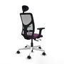 PIQUERAS Y CRESPO Silla de oficina Motilla con mecanismo Sincro/Traslack, Morado y Gris