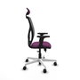 PIQUERAS Y CRESPO Silla de oficina Motilla con mecanismo Sincro/Traslack, Morado y Gris
