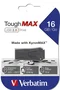 Verbatim ToughMAX 49330 - Pendrive USB 2.0 16 GB Negro - Resistente a Agua, Crush y Temperaturas Extremas - Para PC y Mac - Con Llavero