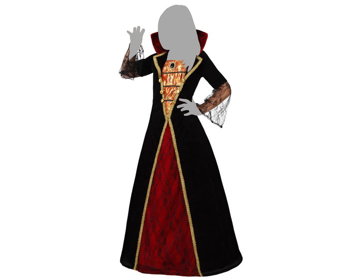 Disfraz de Halloween Vampiresa Niña Infantil - Vestido Largo para Fiesta, Talla 10-12 Años Disfraz de Halloween Vampiresa Niña Infantil - Vestido Largo para Fiesta, Talla 10-12 Años