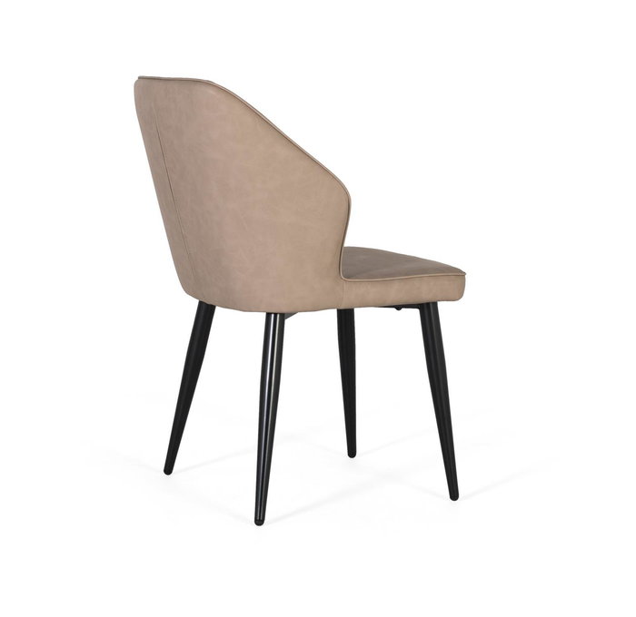 Giner Y Colomer - Lote de 2 Sillas Tapizadas Gris, Patas Acero Tubular, Modernas y Cómodas