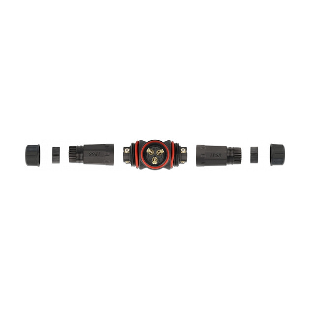 DeLOCK Conector de cable T-Form para exteriores 3 Pin IP68 Negro