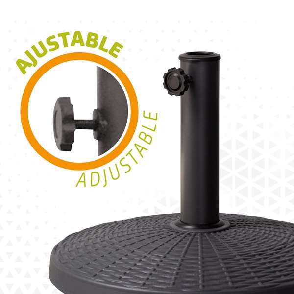 Color Baby Base Parasol Poliresina 10 kg Gris Tubo D38/48 44,5x33cm