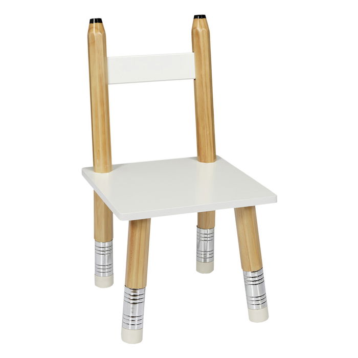 Home Deco Kids Conjunto Mesa y 2 Sillas Infantil Lápiz 55x55 cm Mesa 42,8 cm Altura Silla 51,5 cm Altura Asiento 23,5 cm
