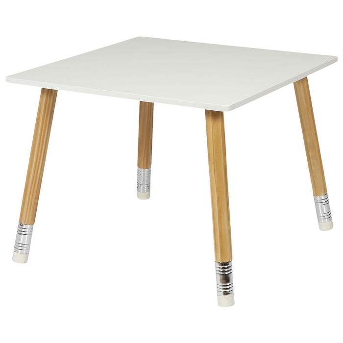 Home Deco Kids Conjunto Mesa y 2 Sillas Infantil Lápiz 55x55 cm Mesa 42,8 cm Altura Silla 51,5 cm Altura Asiento 23,5 cm