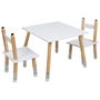Home Deco Kids Conjunto Mesa y 2 Sillas Infantil Lápiz 55x55 cm Mesa 42,8 cm Altura Silla 51,5 cm Altura Asiento 23,5 cm