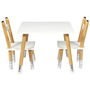 Home Deco Kids Conjunto Mesa y 2 Sillas Infantil Lápiz 55x55 cm Mesa 42,8 cm Altura Silla 51,5 cm Altura Asiento 23,5 cm