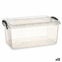 Caja de Almacenaje con Tapa Kipit Transparente Plástico 13,7 L (12 Unidades)