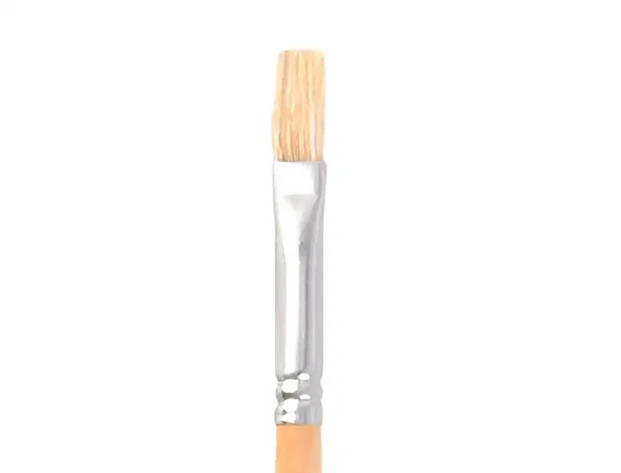 Liderpapel Pincel para Pintura al Óleo y Acrílica Nº 5 Punta Plana Cerdas Certificado FSC