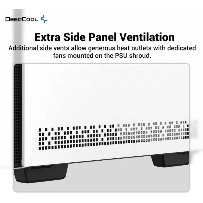 Deepcool DEE1690884141498 Caja PC CH370 Blanco Mini Torre Micro-ATX