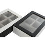 DKD Home Decor Caja para Infusiones MDF y Cristal 23x15x6,5 cm, Pack de 2 Surtidos